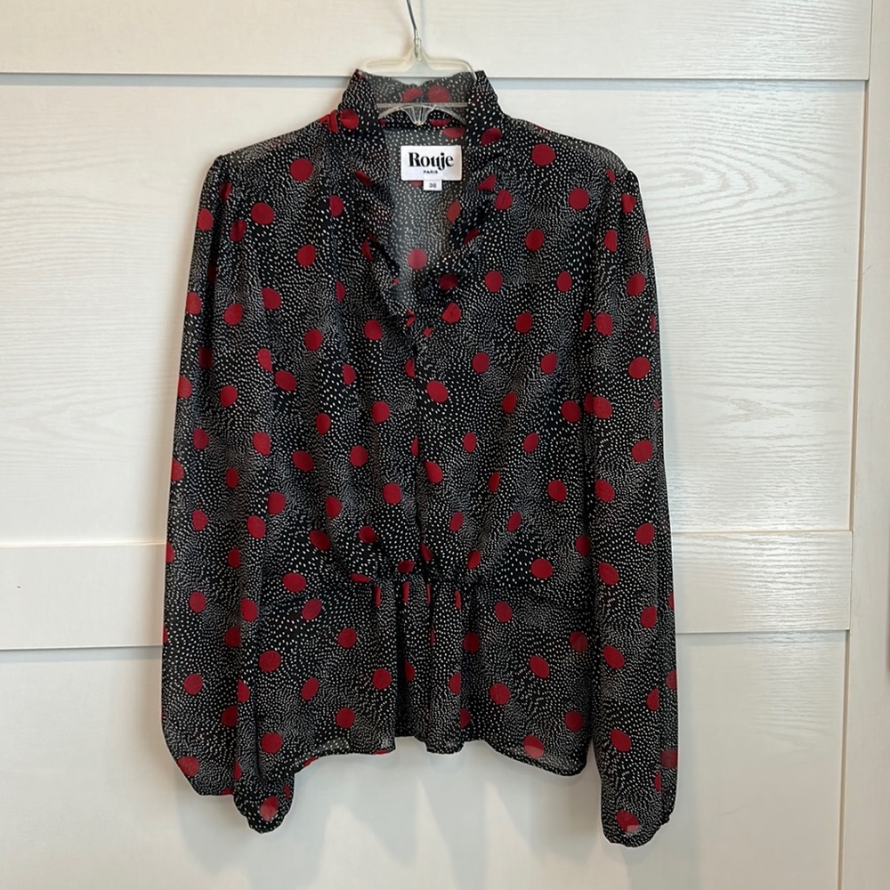 Rouje polka dot top